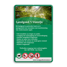 Toegangsbord Landgoed + full colour opdruk