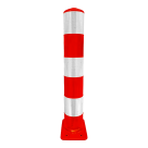 Flexpost BB21 rood wit - Flexibele zuil Ø160x1000mm - reflecterend klasse 3