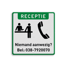 Informatiebord receptie vierkant - reflecterend