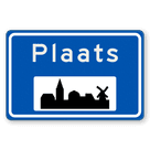 Plaatsnaambord 1000x650mm RVV H01a - Begin bebouwde kom