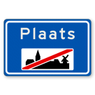 Plaatsnaambord 1000x650mm RVV H02a - Einde bebouwde kom