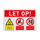 Veiligheidsbord Waarschuwing voor heet oppervlakte