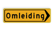 Omleidingsbord - T102r - Omleiding - Werk in uitvoering