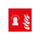 Veiligheidspictogram F018 - Brandalarm flitslicht - reflecterend