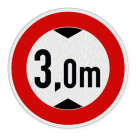 Verkehrszeichen 265 - Verbot für Fahrzeuge über angegebene tatsächliche Höhe