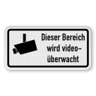 Hinweisschild - Dieser Bereich wird videoüberwacht (Schwarz)