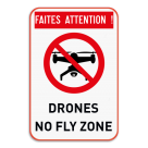 Panneau d'interdiction - Drones no fly zone