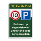 Informatiebord in huisstijl eigen terrein - reflecterend