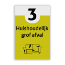 Informatiebord afval recycling - grof huishoudelijk afval - reflecterend