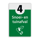 Informatiebord afval recycling - snoei en tuinafavl - reflecterend