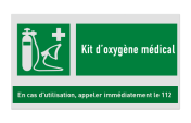 Panneau de sauvetage - E028 - Kit d’oxygène médical