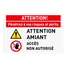 Panneau de sécurité - Danger amiante