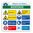 Panneau de sécurité | 8 pictogrammes + logo et bannière