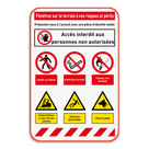 Panneau de sécurité | 6 pictogrammes + bannière