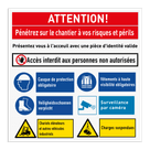 Panneau de sécurité | 6 pictogrammes + bannière