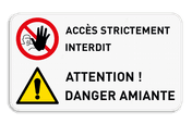 Panneau de sécurité | 2 pictogrammes + texte