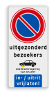 Parkeerbord RVV E01 + eigen tekst + 2x picto