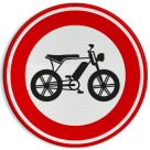 Verkeersbord - Verboden voor fatbikes