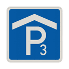 Richtzeichen 314-50 - Parkhaus, Parkgarage mit Nummer