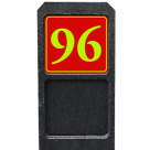 Poteau de numéro de maison avec panneau réfléchissant fluorescent 119x109mm