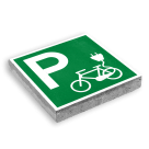 Parkeertegel 300x300mm - Aanduiding parkeerplaats elektrische fietsen