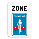 Verkeersbord SB250 ZONE F111 - Fietsstraat