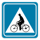 Verkeersbord SB250 F50 - Oversteekplaats fietsers