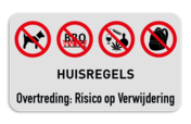 Informatiebord Privéterrein - Huisregels