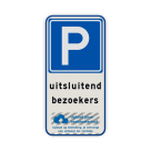 Verkeersbord RVV E04 met eigen tekst en logo