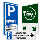 Parkeerborden elektrische auto