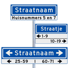 Straatnaambord KOKER + huisnummers