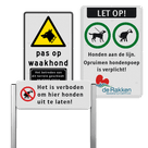 Verboden voor honden bord