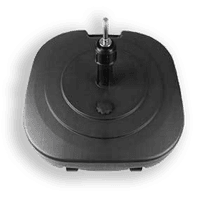 Parasolvoet zwart met rotator