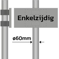 Beugel (2x) midden-achter paal ø60mm - Enkelzijdig uitgevoerd