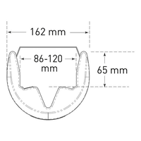 Breedte 86-120mm (binnenmaat)	