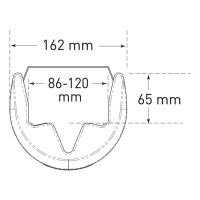 Breedte 86-120mm (binnenmaat)	