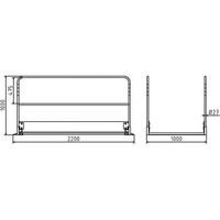 2200x1000mm / 66kg