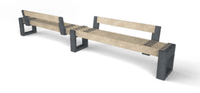 Canvas 360 2DL (met 2 rugleuningen tegendraads)