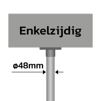 Opzetpot Ø48mm (onderzijde) -  Enkelzijdig uitgevoerd