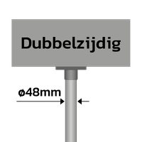 Opzetpot Ø48mm (onderzijde) -  Dubbelzijdig uitgevoerd