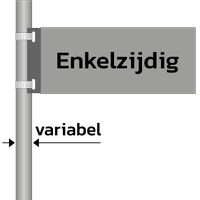 Eindbeugel links (rechts vlaggend) - Enkelzijdig uitgevoerd
