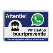 WhatsApp Attentie Buurtpreventie Informatiebord 01 - L209wa-b