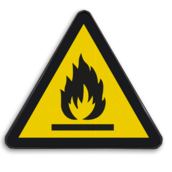 Veiligheidspictogram W021 - Gevaar voor ontvlambare stoffen - reflecterend