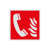 Veiligheidspictogram F006 - Telefoon voor brandalarm - reflecterend