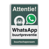WhatsApp Attentie Buurtpreventie Informatiebord 02 - L209wa-g