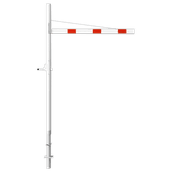 Limiteur de hauteur variable 1,8 - 2,8 mètres - Horizontal et rotatif en une pièce - Montage dans le sol