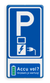 Verkeersbord RVV E08o - accu vol verplaats voertuig