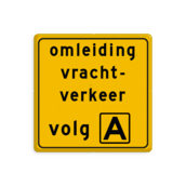 Omleidingsbord met eigen tekst - Werk in uitvoering