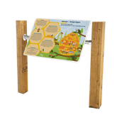 Montageframe met houten staanders - voor informatiebord natuurgebied