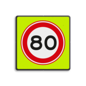 Verkeersbord RVV A01-080f - Maximum snelheid 80 km/h